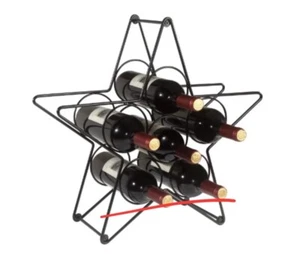 Hosfais Countertop Wine Rack 6 Bottles Freestanding Metal Wine Holder Tableto... - Picture 1 of 2