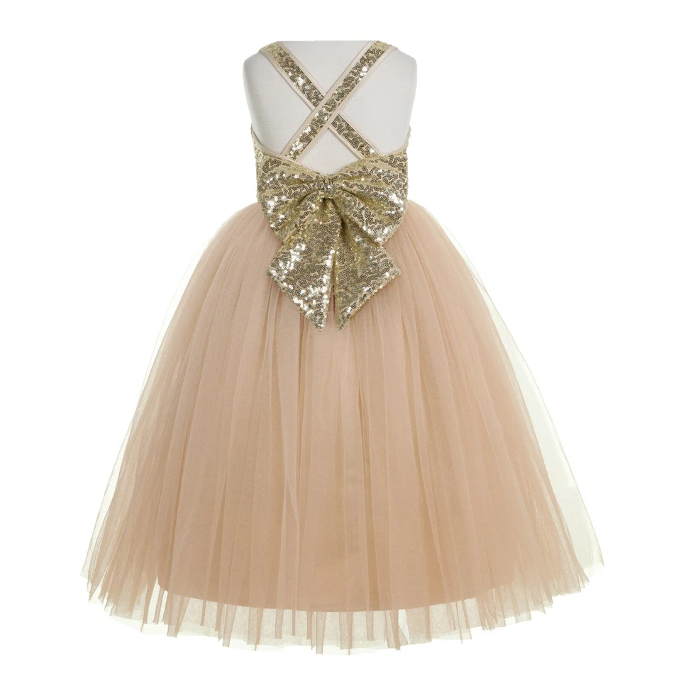 Wedding Flower Girl Dresses Sequins Holiday Dresses Pageant Dress Formal Dresses - Image 1 of 1