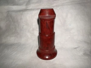 c.1930s/40s Red Brown Bakelite Pin Dispenser Pik-a-Pin 7cm hi EXC working order - Imagen 1 de 5