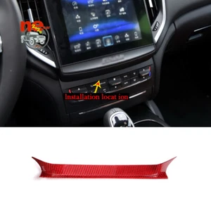 Red Carbon Trim Air Condition Switch Upper Cover For Maserati Ghibli 2014-2015 - Picture 1 of 9