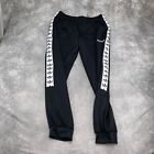 Adidas Pants Women XLarge Black White Trefoil Stitch Stripe Logo Zip  Casual VTG