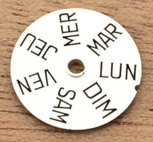 Nos New Peseux 7077 2561/2 Sp H.3 Day Indicator Disc Calendar Disk Part Watch - Picture 1 of 3