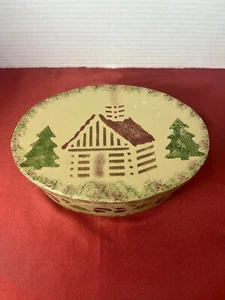 Oval Decorative Box House & Christmas Tree by SWEET ANNIE'S GIFTS 7.5x5x3 - Picture 1 of 4