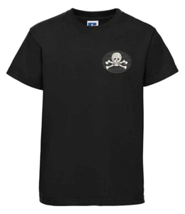 Kids Pirate T-Shirt - Unisex Embroidered Nautical Tee for Boys & Girls - Picture 1 of 5