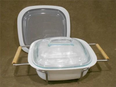 ❤️ Cazuela para hornear 4 piezas Corningware SIMPLYLITE 2,5 qt CUADRADA, cubiertas, base Foto 1 de 4