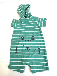 Ropa de juego Carter's One Piece bebé 12 meses Sudadera con Capucha Tigre Verde Animal Pocket - Imagen 1 de 7