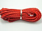 16.4 Feets Red Braided Bolo PU Leatherette Jewelry Cord 4mm