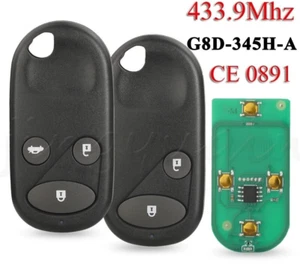 Remote Car Key 433MHz For Honda Civic Accord CRV HRV FRV Jazz Fob Contol G8D-345 - Bild 1 von 9