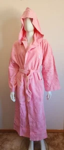 Playboy Home Bunny Logo Pink Toweling Adults Dressing Gown Bath Robe Size M NOS - Picture 1 of 8