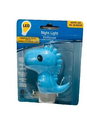 Green Dino LED Luz Nocturna Enchufe NUEVO en Tarjeta Foto 1 de 4