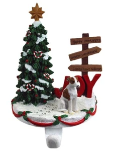 Whippet Stocking Holder Hanger Brindle - Picture 1 of 1
