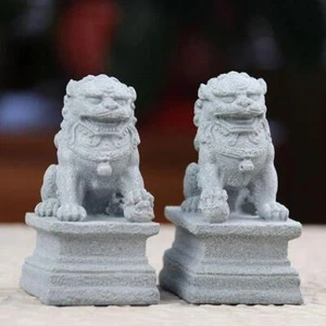 Miniature Dollhouse Fairy Garden 1.75" Zen Foo Dogs - Set of 2 - Buy 3 Save $5 - Picture 1 of 1
