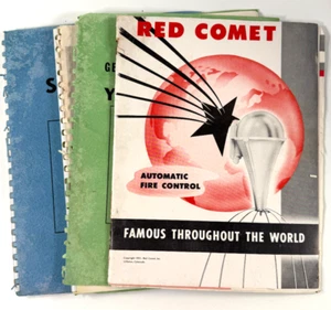 RARO Extintor Cometa Rojo Años 50 VENDEDOR Folletos Catálogo x3 - Imagen 1 de 17