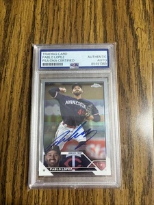 2023 Topps Chrome Pablo Lopez PSA/DNA Authenic Auto - Picture 1 of 2