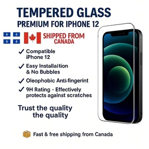 Tempered glass for Apple Iphone 12 - Phone Smartphones Free Shipping - Photo 1 sur 6