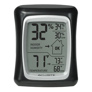 Indoor Digital Thermometer & Hygrometer (Thermohygrometer); 3"X2.5"X1.3", 0.28 L - Picture 1 of 12