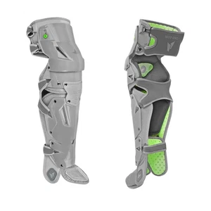 All-Star MVP-PRO Youth Baseball Catcher's Leg Guards - Silver - Picture 1 of 1