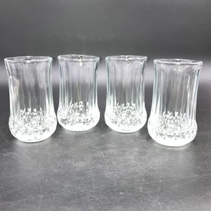 SET 4 Cristal D'Arques Durand Diamond Cut Longchamp Crystal Tumbler HEAVY - Picture 1 of 7