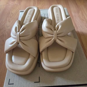 Anne Klein Sandalen Größe 7 iFlex Memory Foam Damen Aspire Riemen Slipper hellbraun - Bild 1 von 7