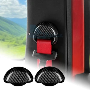 Seat Belt Decorative Cover For Abarth 595 695 FIAT 500 2008-24 HARD Carbon Fiber - Picture 1 of 10