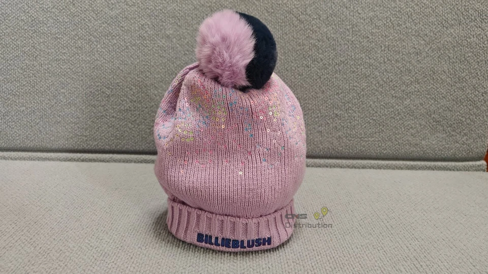 Sombrero tejido BILLIEBLUSH POM-POM talla 2-3T para niños pequeños NUEVO STOCK EN EE. UU. Y ENVÍO Foto 1 de 4