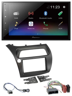 Pioneer USB Bluetooth DAB 2DIN MP3 Autoradio für Honda Civic (2006-2012) - Bild 1 von 4