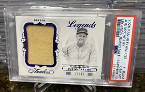 2020 Panini Flawless Joe McCarthy Legends Jumbo Mat Sapphire #13/15 PSA 10 POP 1 - Picture 1 of 8