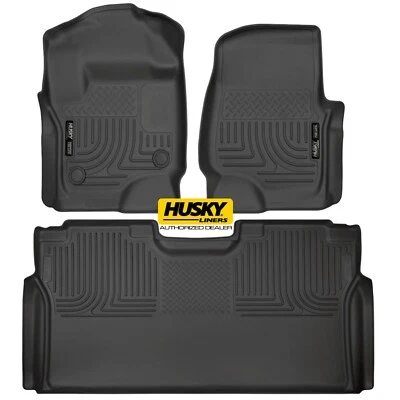 Alfombrillas traseras delanteras HUSKY WeatherBeater para 17-24 Ford F250 F350 doble cabina SIN caja Foto 1 de 4
