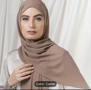 Chiffon Camel Hijab Headscarf Head Wrap Scarf - Picture 1 of 2