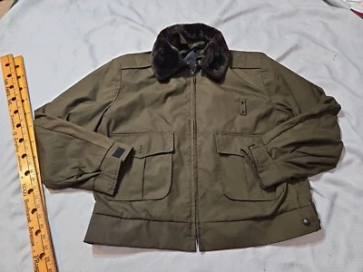 FechHeimer Jacket Duty Champ Mens Brown Button-Up Coat Vintage USA Bomber  - Image 1 of 4