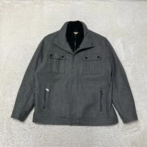 Michael Kors Jacket Men Extra Large Gray Insulated Wool Quilted Coat Alhambra - Picture 1 of 14