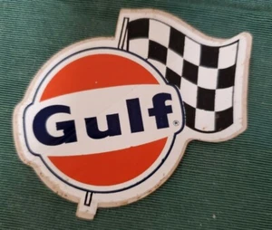 PEGATINA DE COLECCIÓN CON BANDERA DE RALLY DE ACEITE DEL GOLFO ENVÍO GRATUITO - Imagen 1 de 2