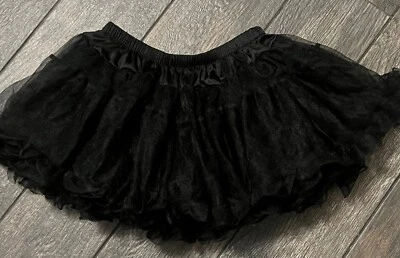 Be Wicked Black Ruffle 12 Inch Tutu Tulle 2 Layer Costume Halloween Dance - Image 1 of 4