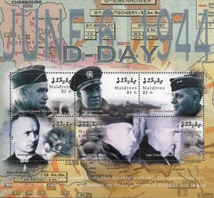 MALDIVES - 2004 MNH "WWII - June 6, 1944 The D-DAY" Souvenir Sheet !!! - Picture 1 of 1