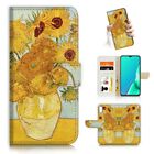 ( For Telstra Essential 2 ) Wallet Flip Case Cover AJ23195 Van Gogh Sunflowers