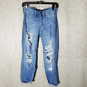 Hollister Distressed Boyfriend Jeans Girls/Juniors  Size 00R w 23 L 25 #C206 - Picture 1 of 9