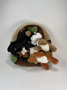 Unipak Kids Backpack 11" Brown Forest Animals With Bear/ Ram/ Racoon/Deer NEW - Picture 1 of 4