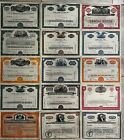 15 Pc Mixed Lot Vintage Stock Certificate Railroad Airways New York Pennsylvania