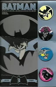Batman Button Collection #3 Berni Wrightson/1939-1989/Pinback Set de 4 en tarjeta - Imagen 1 de 2