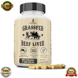 Ancestral Supplements Grass Fed Beef Liver - Non-GMO - 180 Capsules / 500 MG EA - Picture 1 of 6