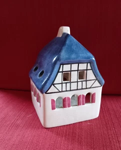 Leyk Lichthäuser Bürgermeisterhaus 1992 Teelicht. Schnäppchen Limitiert. Blau - Bild 1 von 5