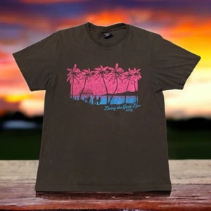 Estilo De Colección - American Eagle Camiseta Punto Único “Living The Good Life” Mediana - Imagen 1 de 11