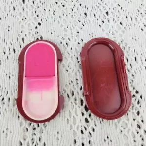 Espejo de maquillaje compacto vintage 1978 Calvin Klein Cosmetics rosa en polvo rubor - Imagen 1 de 10