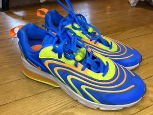 Nike Air Max 270 React Mens ENG Solar Blue Volt Orange CD0113-401 Shoes Size 9 - Picture 1 of 9