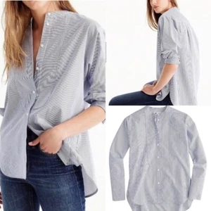 THOMAS MASON for J.CREW Size 6 Collarless popover in stripe C1896 - Picture 1 of 13