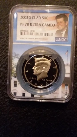 2003-S CLAD NGC PF70 ULTRA CAMEO KENNEDY HALF *** RARE PERFECT UCAM PROOF *** Cover