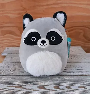 Squishmallows 8” Galci the Raccoon Stuffed Animal Plush, Gray White, New - Picture 1 of 6