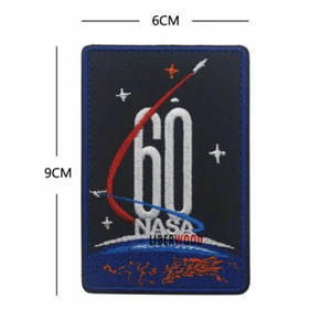 Insignia bordada de parche de gancho de misión Apolo espacial 60 aniversario de la NASA EE. UU. - Imagen 1 de 4