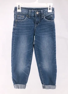 Justice Girls' Simply Low Medium Wash 5 Pocket Boyfriend Jeans Size 8 Slim EUC - Picture 1 of 7