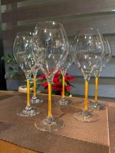 Veuve Cliquot Clicquot verres orange verres à champagne flûtes tasse lot de 6 neufs - Photo 1 sur 2